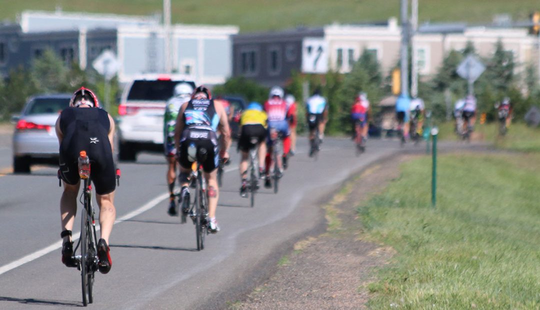 cyclists on highway 36 in boulder 70.3