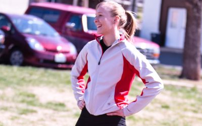 krista smiling and stretching