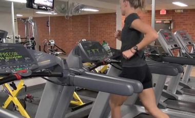 krista schultz on treadmill