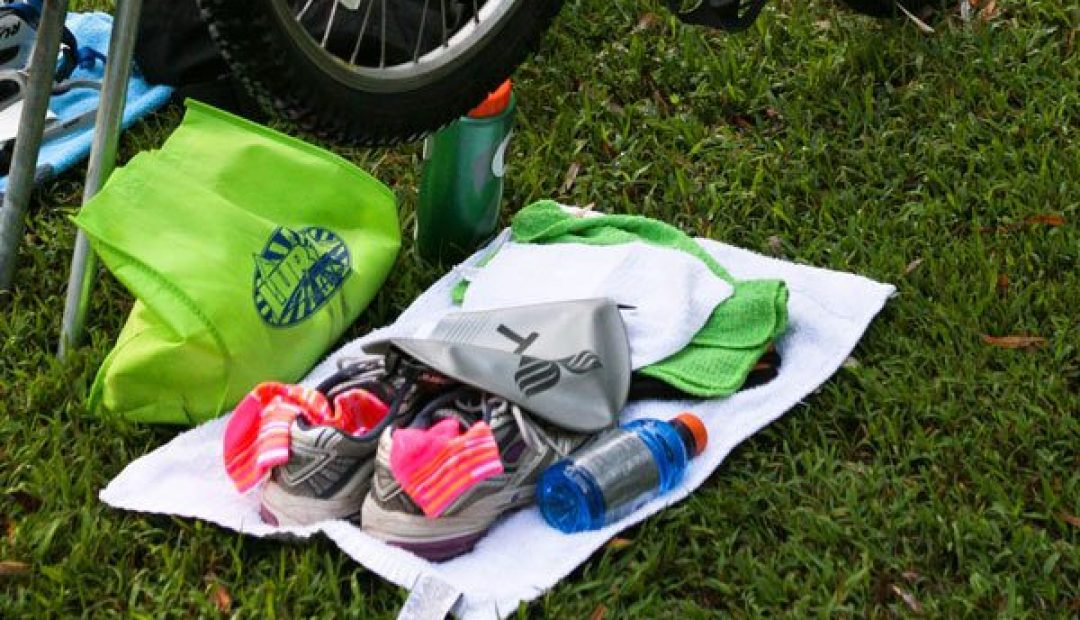 transition area at luray triathlon