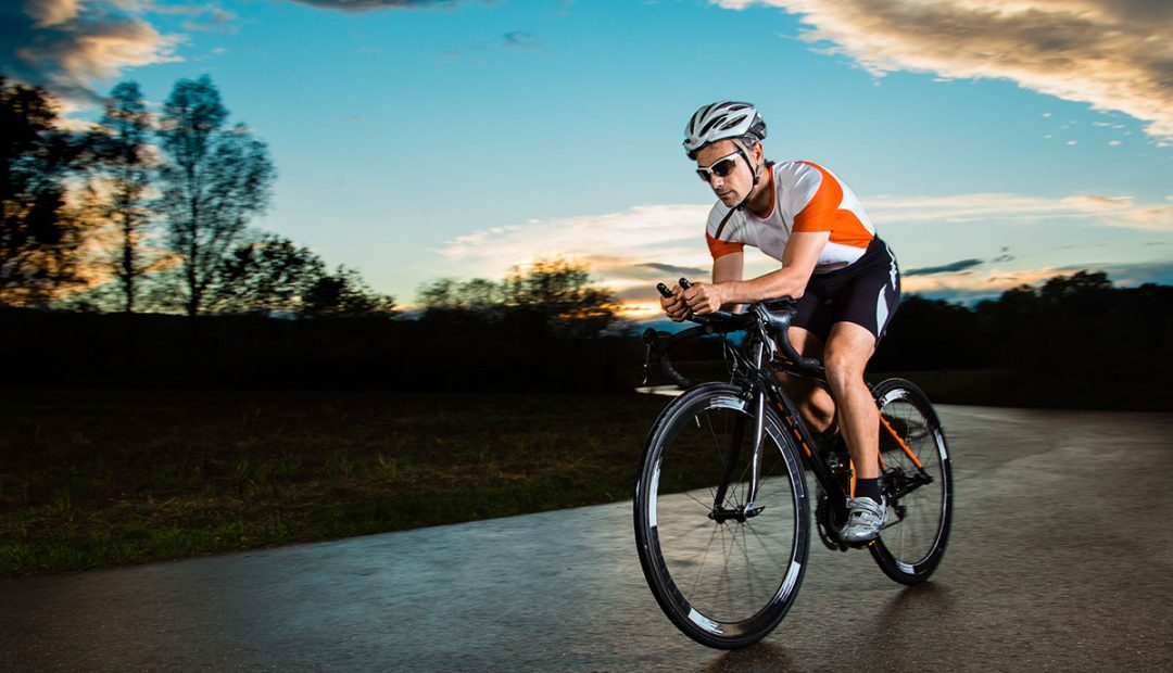 triathlete riding bike