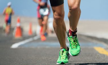 legs on the triathlon run