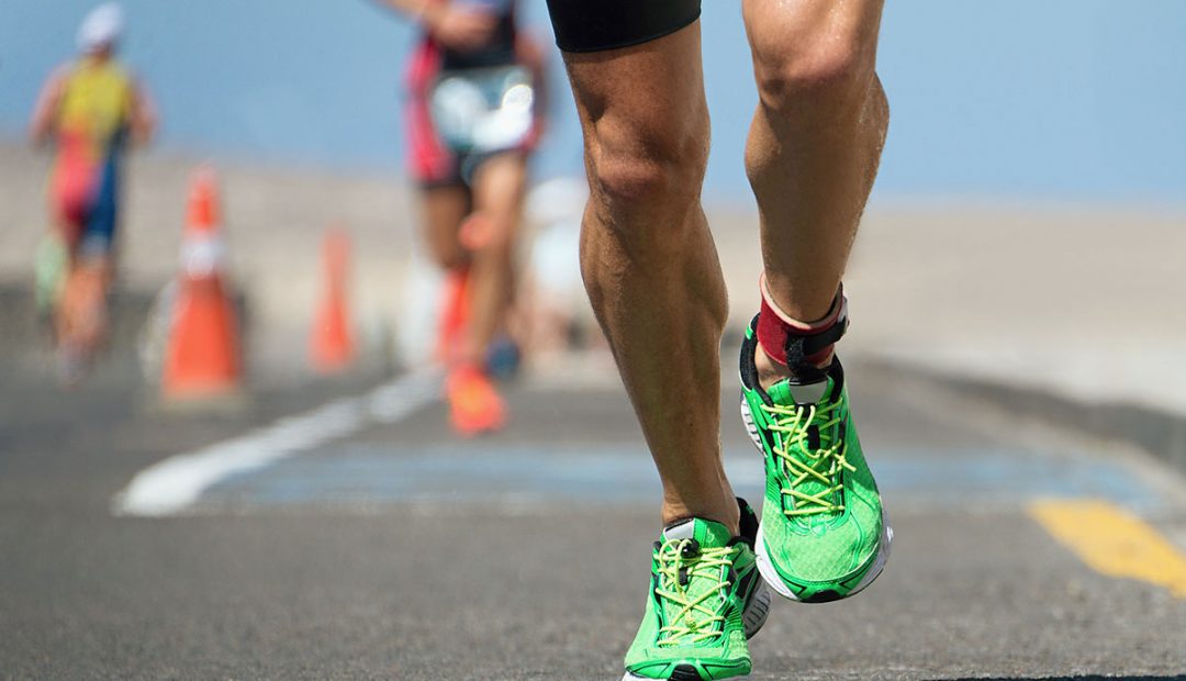 legs on the triathlon run