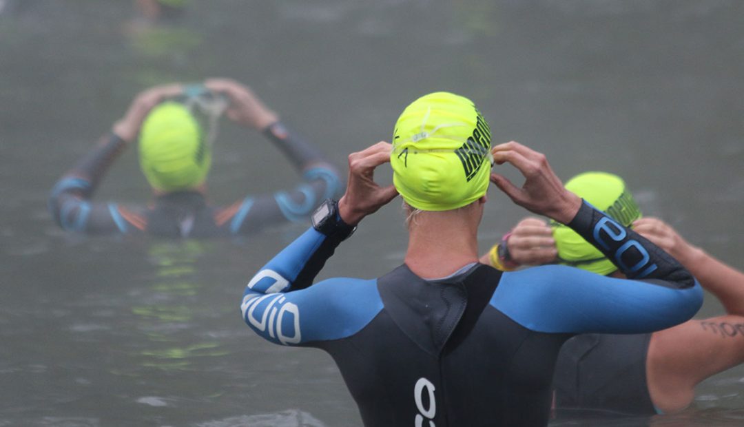 triathlete before vineman swim start
